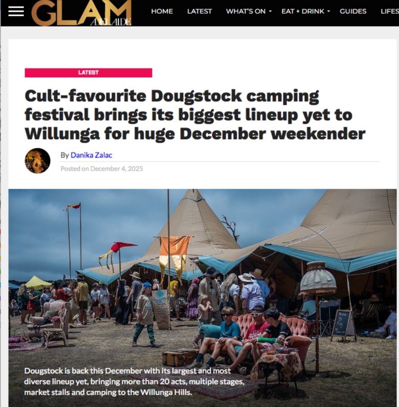 Cult Favourite Dougstock Camping Festival Brings Its Biggest Lineup Yet to Willunga